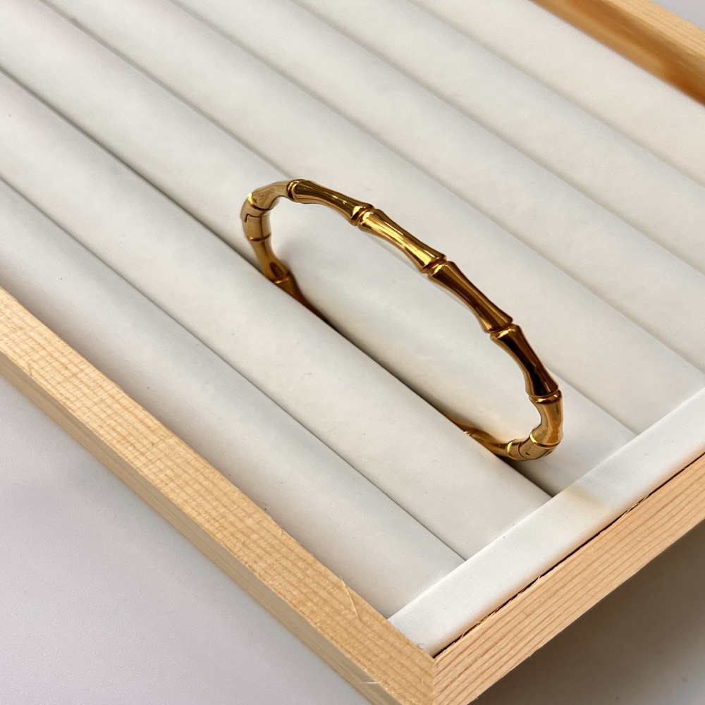 Βραχιόλι χρυσό με τύπου μπαμπού