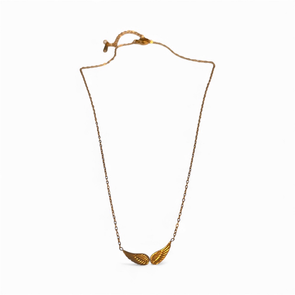 Κολιέ χρυσά φτερά