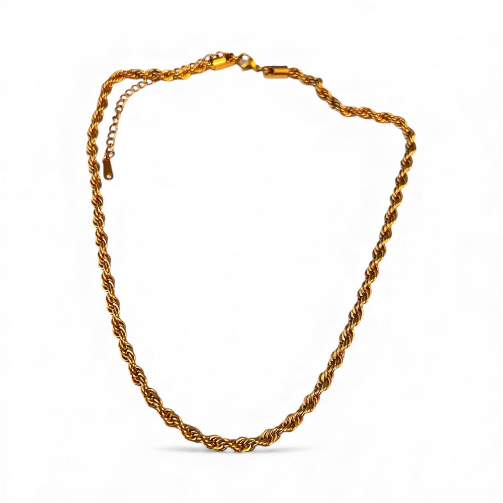 Χρυσή πλεκτή αλυσίδα