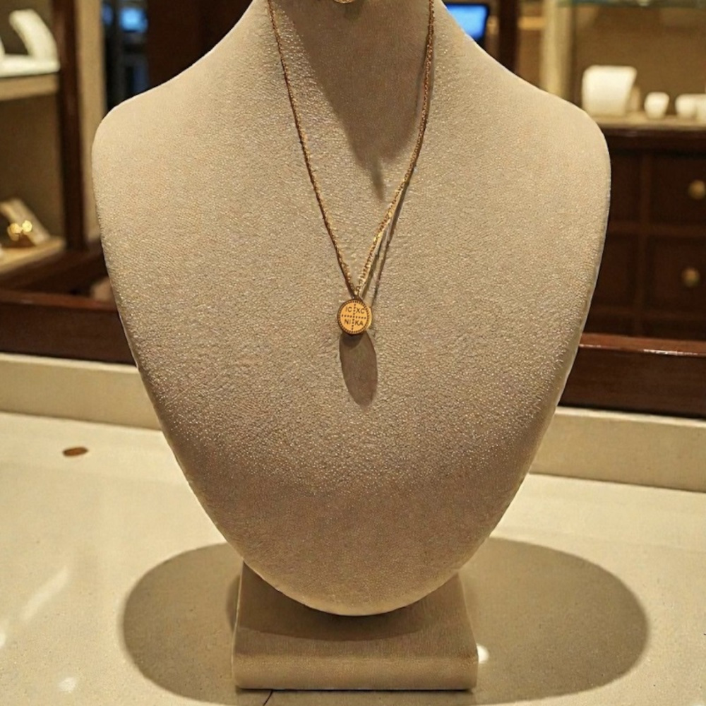 Χρυσό κολιέ IC XC NIKA - Image 3