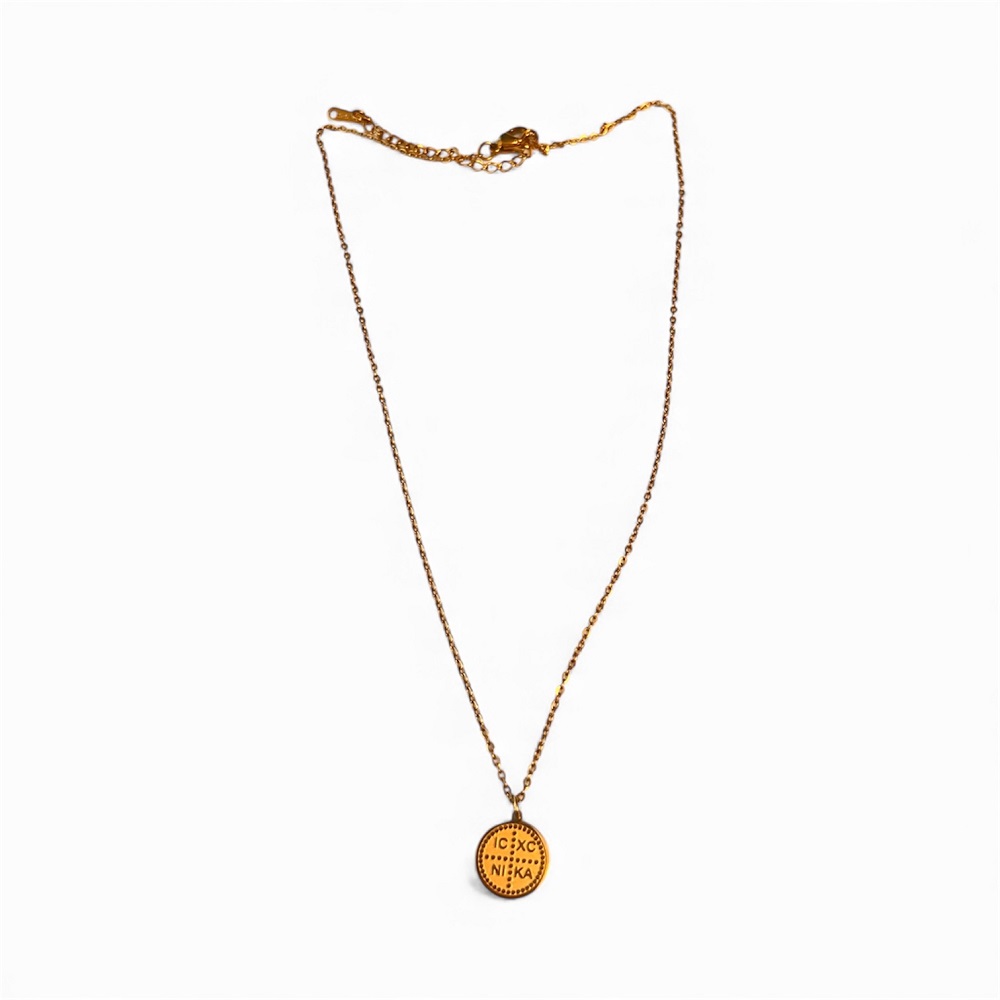 Χρυσό κολιέ IC XC NIKA