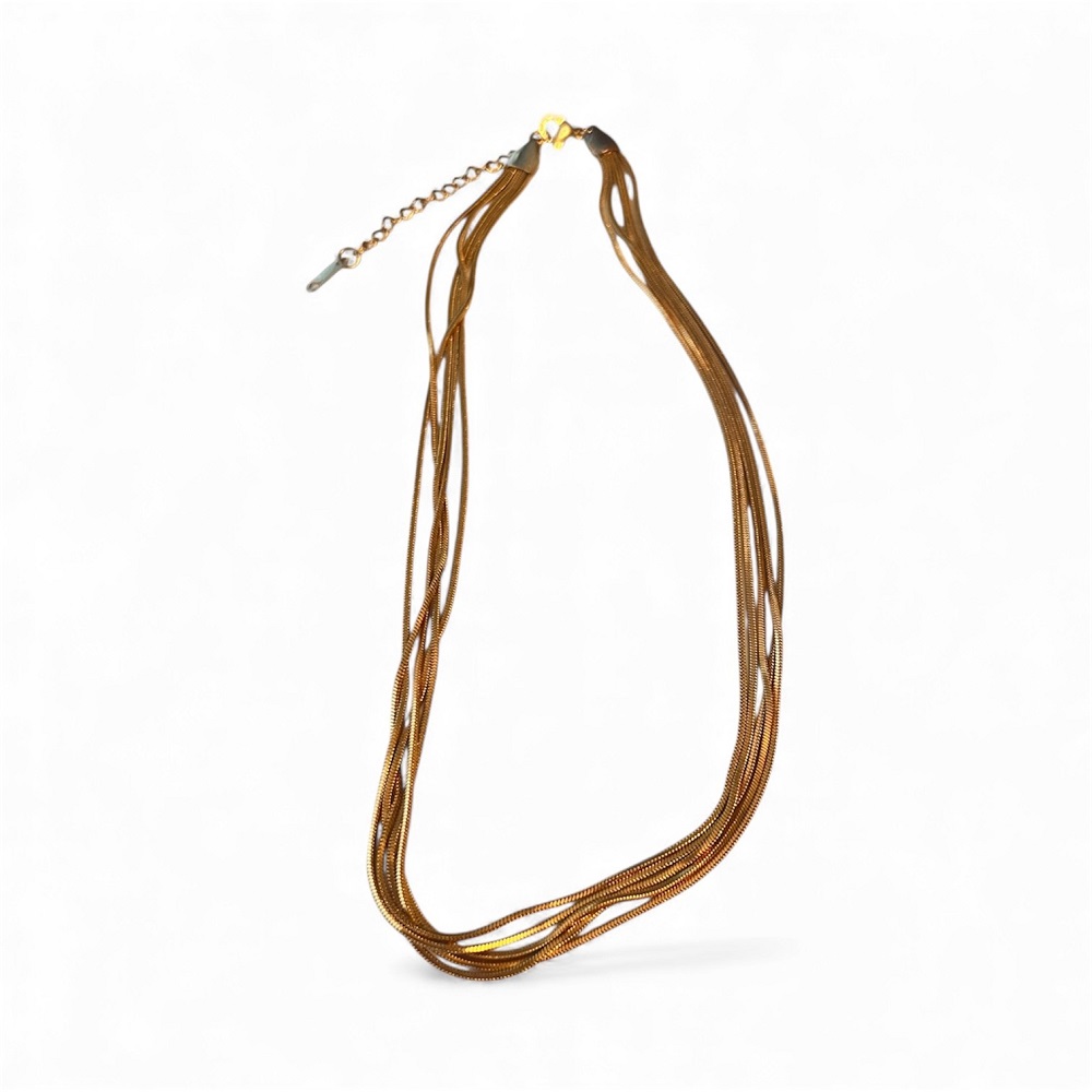 Αλυσίδα χρυσή τύπου φίδι σε πολλαπλές σειρές