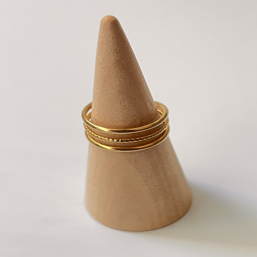 Δαχτυλίδι χρυσό  τρία βεργάκια μαζί