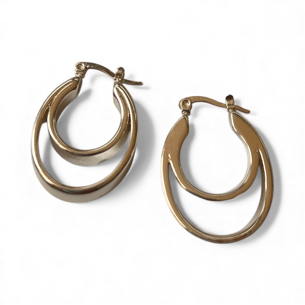 Ασημί κρίκοι ο ενας μέσα στον άλλο - Image 2