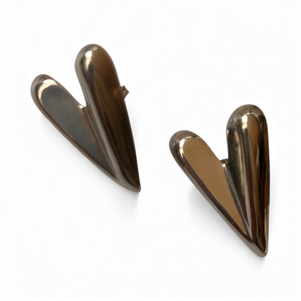 Ασημί καρδιές τραβηγμένες γωνίες - Image 2